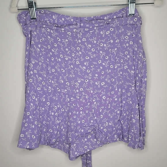 ZARA Purple Floral Skort - sz XL - Picture 3 of 4
